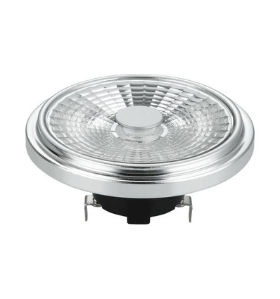 G53 AR111 12W LED pære, 12V - 1000lm, 30°, dæmpbar, 2700K, grå