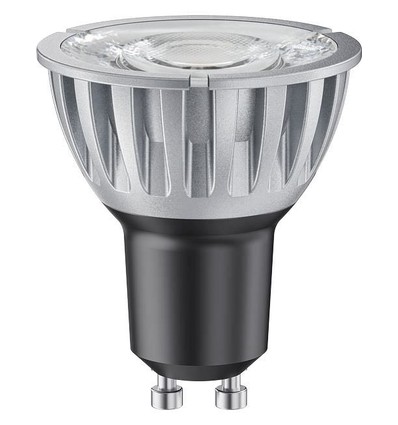 GU10 6,5W LED pære dæmpbar - 10 grader, 510lm, sølv, 3000K