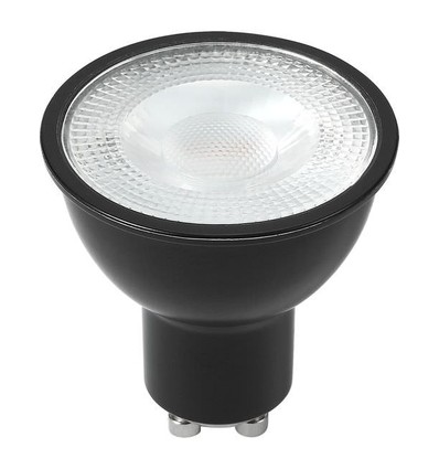 GU10 5W dæmpbar LED pære - 470lm, 2700K, 35°, sort, MR16 størrelse
