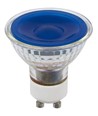 GU10 5W dæmpbar LED pære - Blå, 38°, glas, 25lm