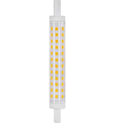 R7S 118mm / 9W LED pære - 830lm, 3000K, klar glas, keramik