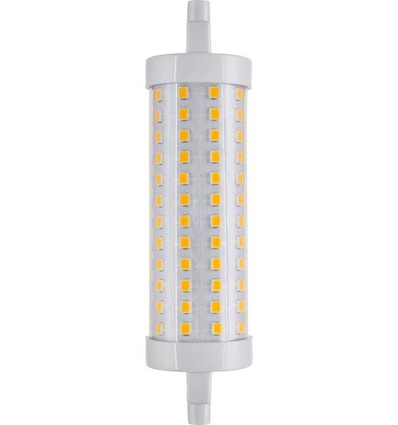 R7S 118mm / 12,5W dæmpbar LED pære - 1520lm, klar glas, 3000K