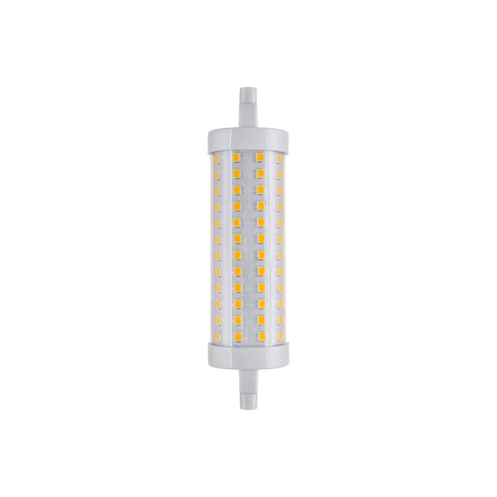 R7S 118mm / 14W dæmpbar LED pære – 2000lm, 3000K, klart glas – Dæmpbar : Dæmpbar, Kulør : Varm