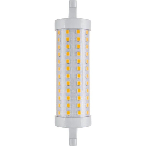 R7S 118mm / 14W dæmpbar LED pære - 2000lm, 3000K, klart glas