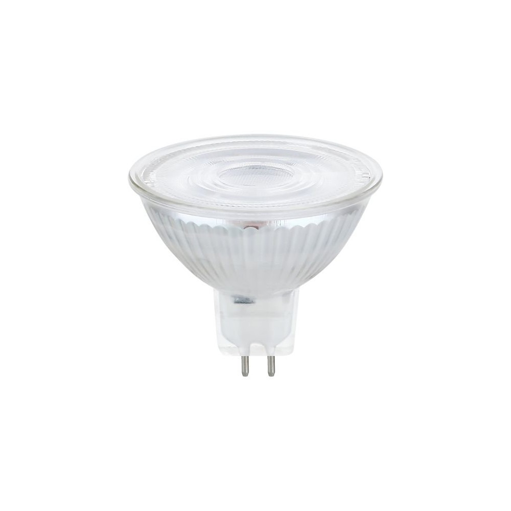 GU5.3 3,4W LED pære, 12V – 410lm, MR16, 36°, glas, varm hvid – Kulør : Varm