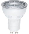 GU10 5,5W DimToWarm LED pære - 2000-2800K, 40°, dæmpbar, hvid/nikkel front