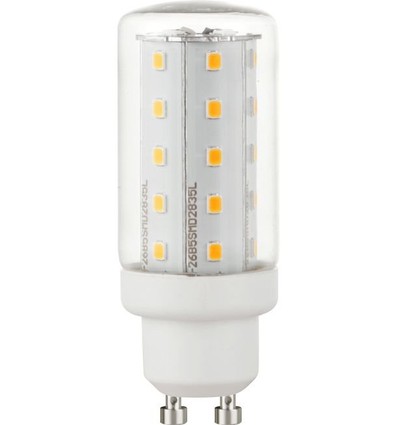 GU10 4W LED rørpære i glas, 8cm - 450lm, 2700K