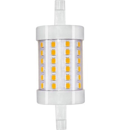 R7S 118mm / 8W dæmpbar LED pære - 950lm, 3000K, klart glas