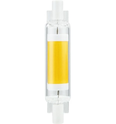 R7S 78mm / 4W dæmpbar LED pære - 470lm, COB, klar glas, varm hvid