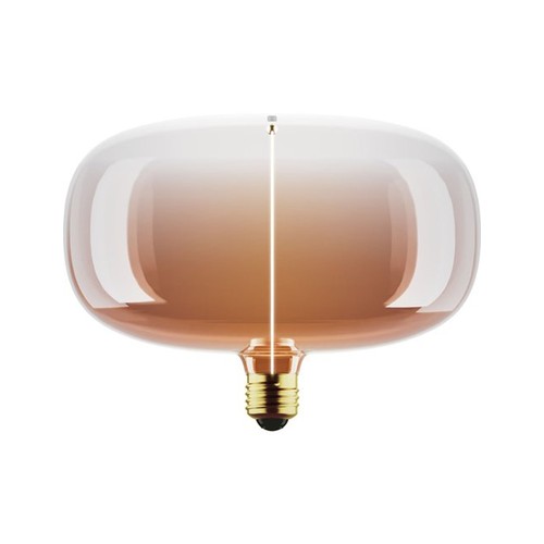 E27 4W dæmpbar LED pære - P215, Filament Flex Magnetic, 1800K, Tea brown, 120lm
