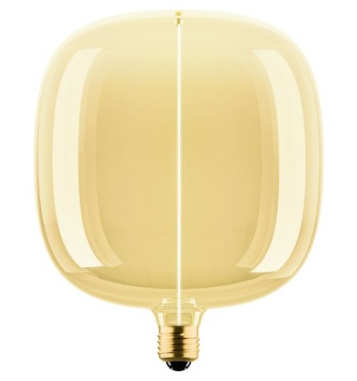 E27 4,8W dæmpbar LED pære - Big Flex Magnetic, 1800K, filament, guld glas, 200lm