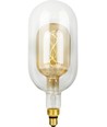 E27 4,9W dæmpbar LED pære - Filament Flex Double Tube, 38,5cm, 470lm, 2200K, Guld glas