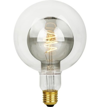 E27 5,5W LED Filament Double Globe G125 - 470lm, 2200K, dæmpbar, røgfarvet glas