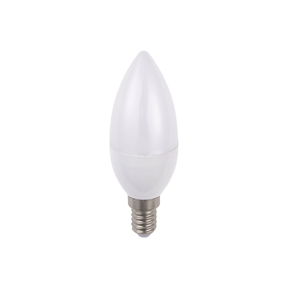 E14 3W LED kertepære – C37, opal glas, 3000K, 270lm – Kulør : Varm