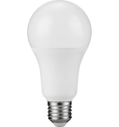 E27 15W LED pære - A71, 1200lm, opal glas, 3000K