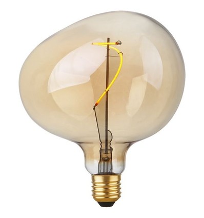 E27 4W dæmpbar LED pære - G150, Filament Flex Snoopy, 2200K, guld glas
