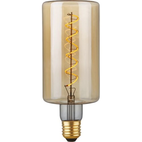 E27 4W dæmpbar LED pære - Filament Flex Bottle, 240lm, 2200K, Guld glas