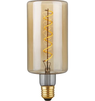 E27 4W dæmpbar LED pære - Filament Flex Bottle, 240lm, 2200K, Guld glas
