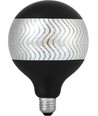 E27 4W dæmpbar LED globepære - G125, Laser Ripple, Black Silver, 2500K