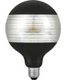 E27 4W dæmpbar LED globepære - G125, Laser Line, sort/sølv, 2500K, 120lm
