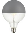 E27 6,5W dæmpbar LED kronepære - G125, Globe Top Mirror, grå, 2500K, filament