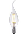 E14 4W dæmpbar LED kertepære med tip - Filament, 320lm, C35, klar glas, 2500K