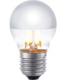 E27 4W dæmpbar LED kronepære - G45, Filament, Topforsølvet, 2500K, Sølv