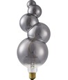 E27 4W XXL Flex Bubble-5 LED pære - 100lm, 2200K, dæmpbar, røgfarvet glas, filament