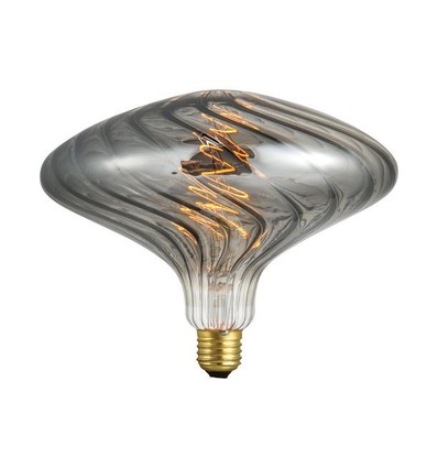 E27 4W XXL Flex Ufo filament pære - 100lm, dæmpbar, røgfarvet glas, 2200K