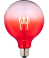E27 4W dæmpbar LED pære - G125, rød, Flex Filament, 140lm