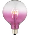E27 4W dæmpbar LED filament pære - G125, Flex Globe, lilla glas, 140lm
