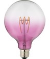 E27 4W dæmpbar LED filament pære - G125, Flex Globe, lilla glas, 140lm
