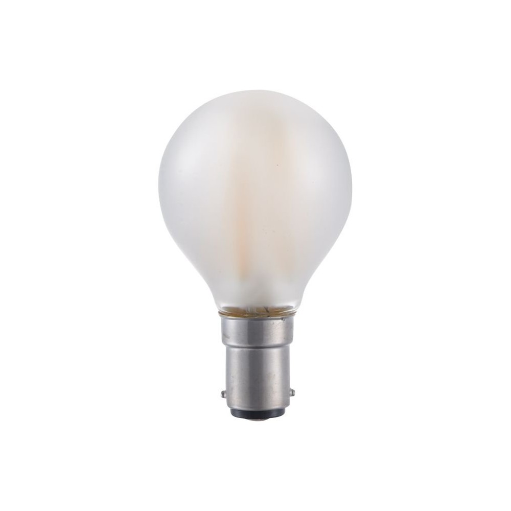 BA15d 1,5W dæmpbar LED kronepære – G45, filament, mat glas, 2500K – Dæmpbar : Dæmpbar, Kulør : Ekstra varm