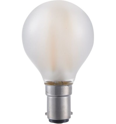 BA15d 1,5W dæmpbar LED kronepære - G45, filament, mat glas, 2500K