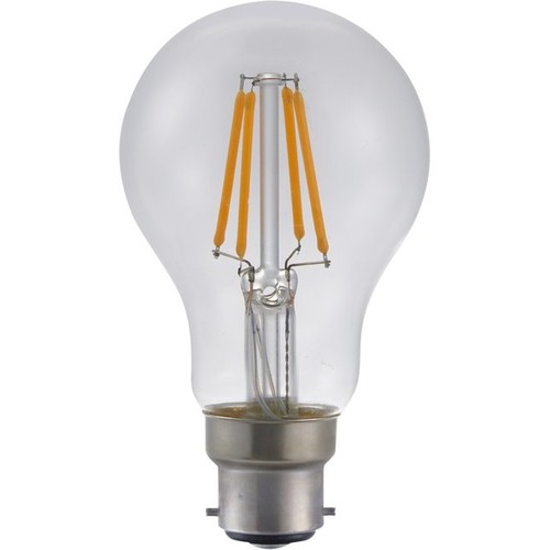 BA22d 4W dæmpbar LED pære - A60, filament, 320lm, 2500K, klart glas