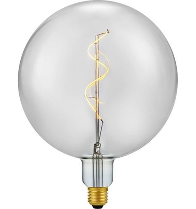 E27 5,5W Slim Flex Filament Globe G200 - 470lm, 2200K, røgfarvet glas, dæmpbar