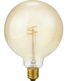 E27 2,9W Slim Flex Filament Globe G125 - 250lm, 2200K, dæmpbar, guld glas