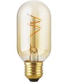 E27 4,2W dæmpbar Slim Flex LED pære - 11cm, 2200K, Gold, filament tube