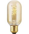 E27 4,2W dæmpbar Slim Flex LED pære - 11cm, 2200K, Gold, filament tube