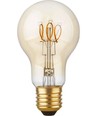 E27 4,2W dæmpbar LED pære - A60, Flex Filament, 2200K, guld glas, 470lm