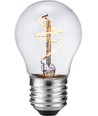 E27 3,2W dæmpbar LED kronepære - G45, Slim Flex Filament, 2200K, klar glas