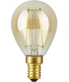 E14 2,9W dæmpbar LED kronepære - G45, filament, 2200K, guld glas, 250lm