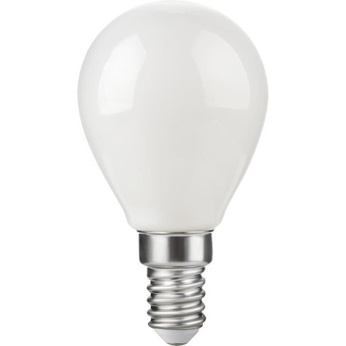 E14 2,5W dæmpbar LED kronepære - G45, opal glas, 2500K, filament