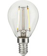 E14 2,5W dæmpbar LED kronepære - G45, filament, klar glas, 2700K