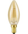 E14 2,9W dæmpbar LED kronepære - Filament, 250lm, 2200K, guld glas, C35 candle