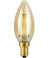 E14 2,9W dæmpbar LED kronepære - Filament, 250lm, 2200K, guld glas, C35 candle