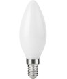 E14 4,7W dæmpbar LED kronepære - Filament, opal glas, 2700K, 470lm