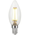E14 7W dæmpbar LED kertepære - Filament, C35, 806lm, 2700K, klar glas