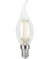 E14 2,5W dæmpbar LED kertepære med tip - C35, filament, klar, 2700K