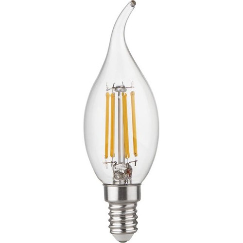E14 4,7W dæmpbar LED kronepære med tip - C35, filament, klar glas, 2700K